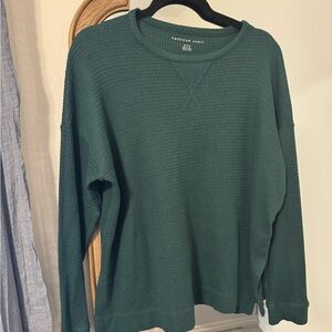 American Eagle Outfitters Forest Green Crewneck Sweater